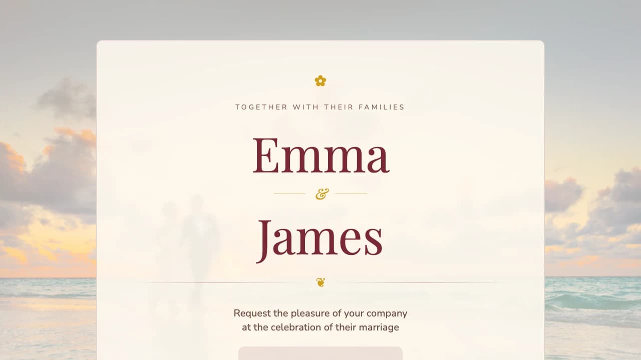 Screenshot of Warm Retro Wedding